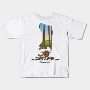 wilson's creek national battlefield map. Kids T-Shirt